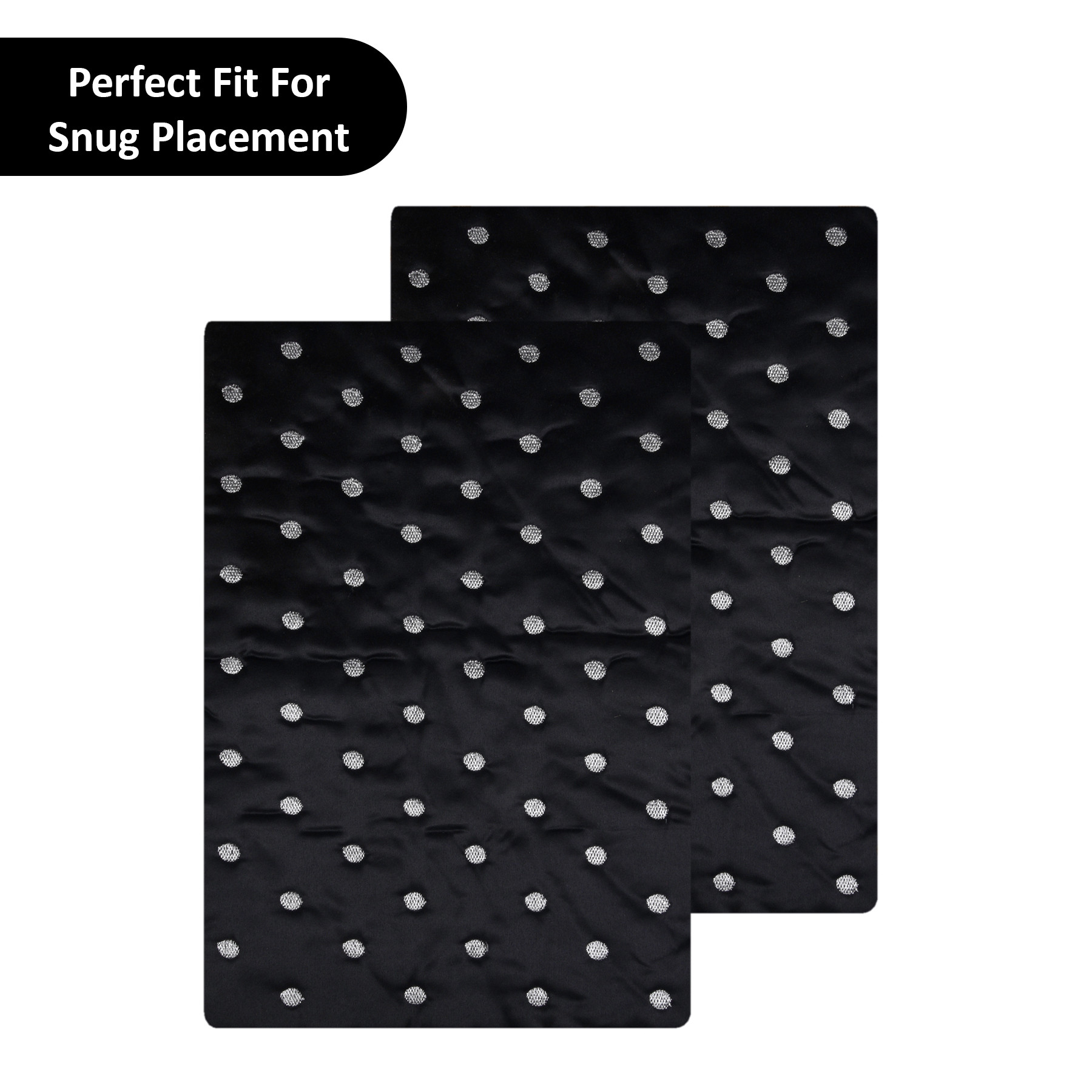 Kuber Industries 2 Pcs Aesthetic BolsterSide Pillow Cover with Dori for Sofa  Diwan  Washable Cylindrical Takiya  Round Pillow Cover for Home Decoration  Polka Dot- Black