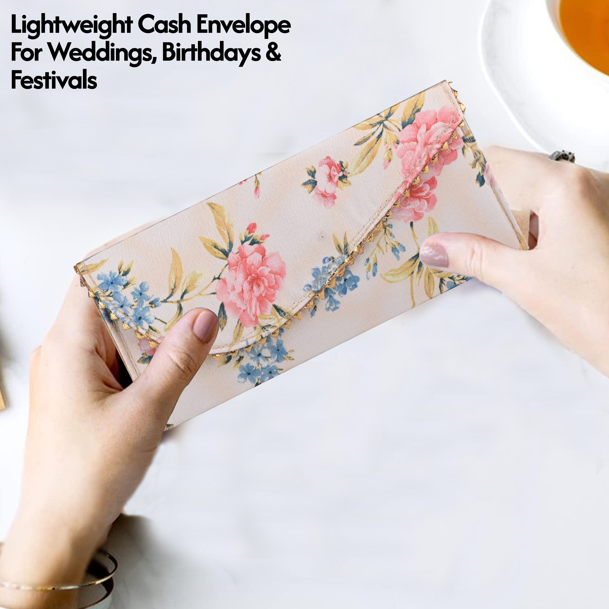 Kuber Industries 2 Pcs Fancy Silk Shagun Envelope for Gifting Money  Cash Gift Covers  Lifafa for Marriage Wedding Eid Ceremony  Festivals  Haldi  Mehndi Decoration  Golden