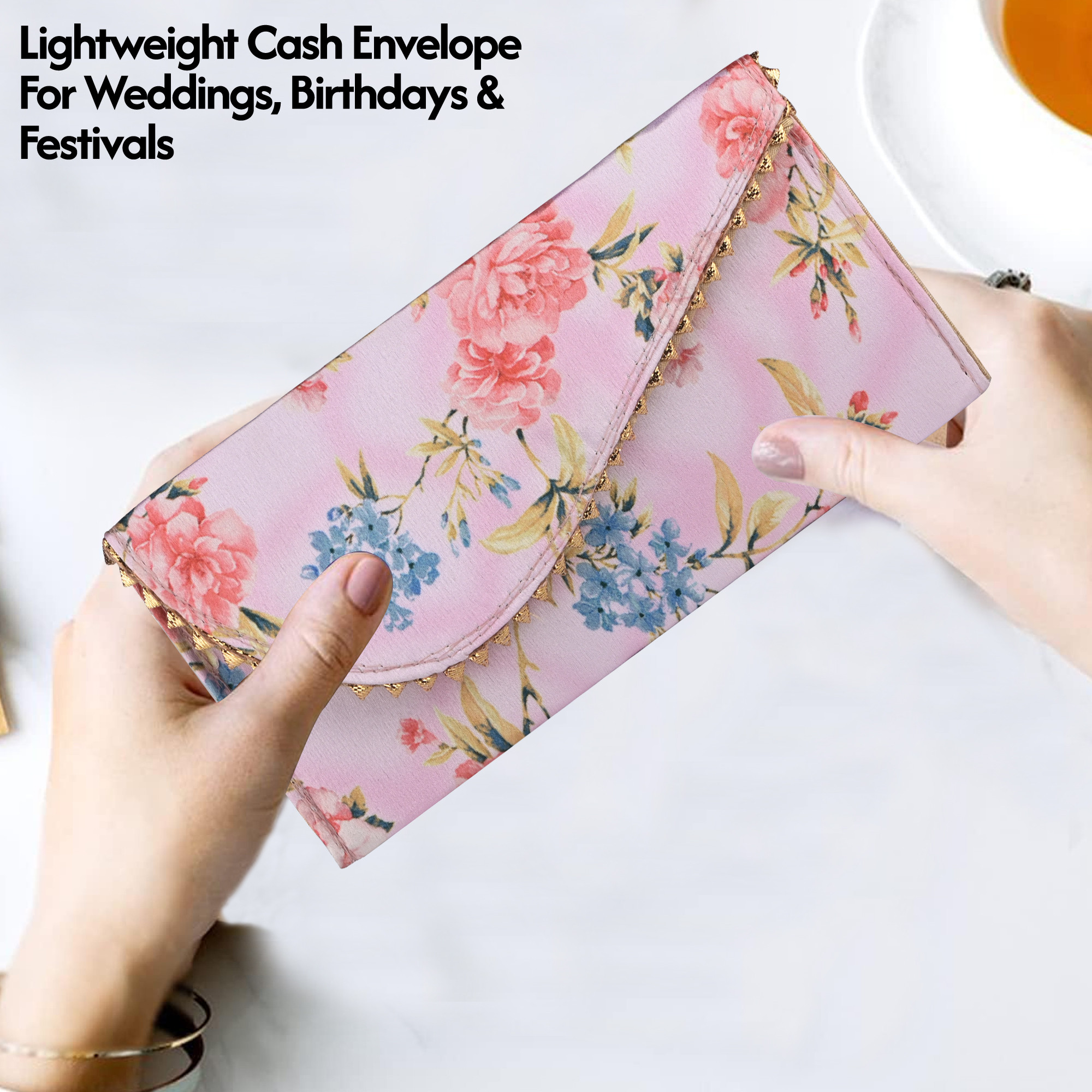 Kuber Industries 2 Pcs Fancy Silk Shagun Envelope for Gifting Money  Cash Gift Covers  Lifafa for Marriage Wedding Eid Ceremony  Festivals  Haldi  Mehndi Decoration  Pink