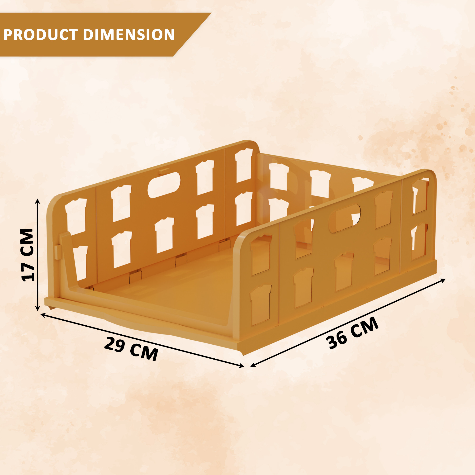 Kuber Industries 2 Pcs Foldable Kids Wardrobe Organizer for Clothes Storage  Stackable Slide Out Baby Dress Organiser for Wardrobe - Home Organizers for Girls Cupboard Closet  Brown