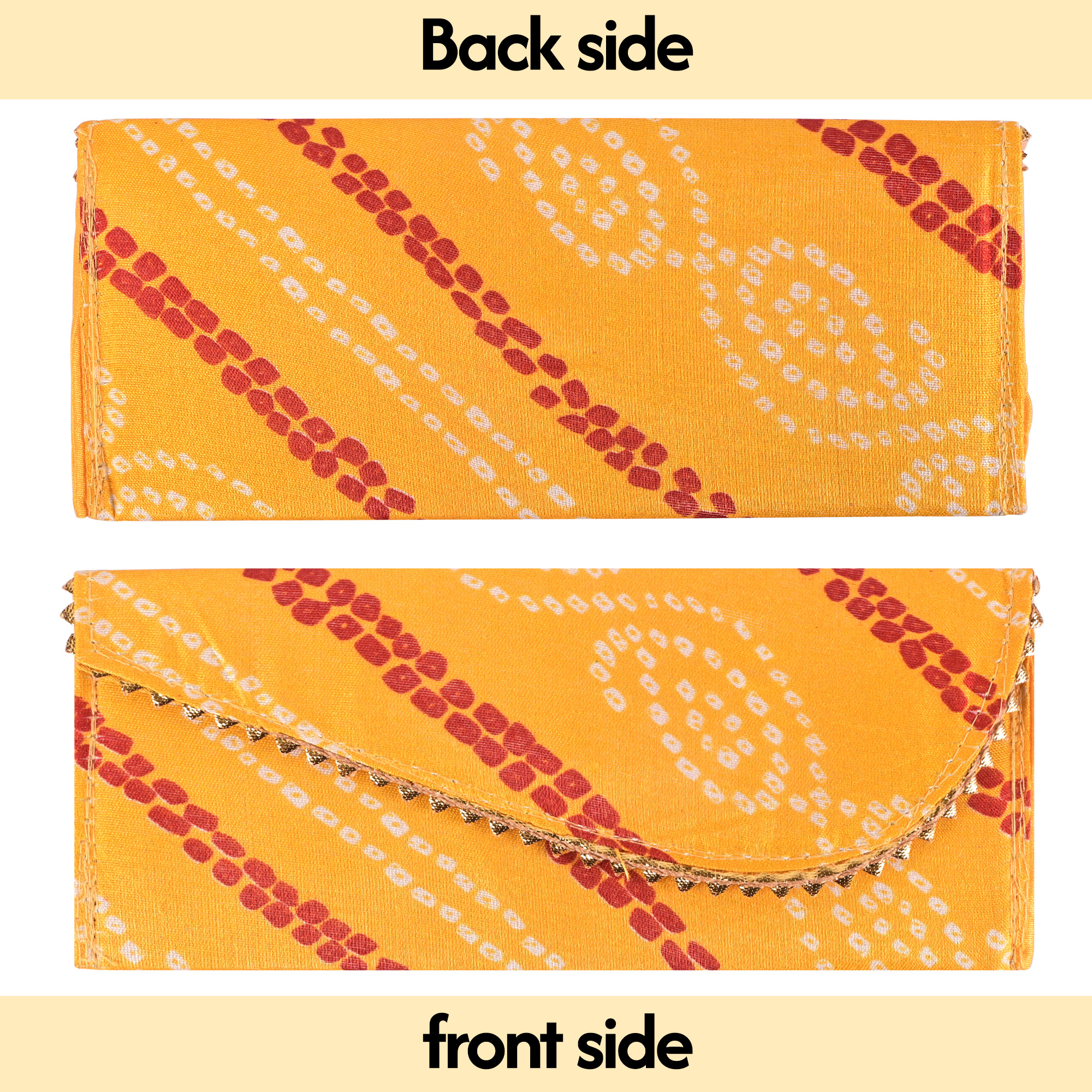 Kuber Industries 2 Pcs Polyester Fancy Shagun Envelope for Gifting Money  Cash Gift CoversLifafa for Marriage Wedding Eid Ceremony  Festivals  HaldiMehndi Decoration  Bandhej Print  Yellow