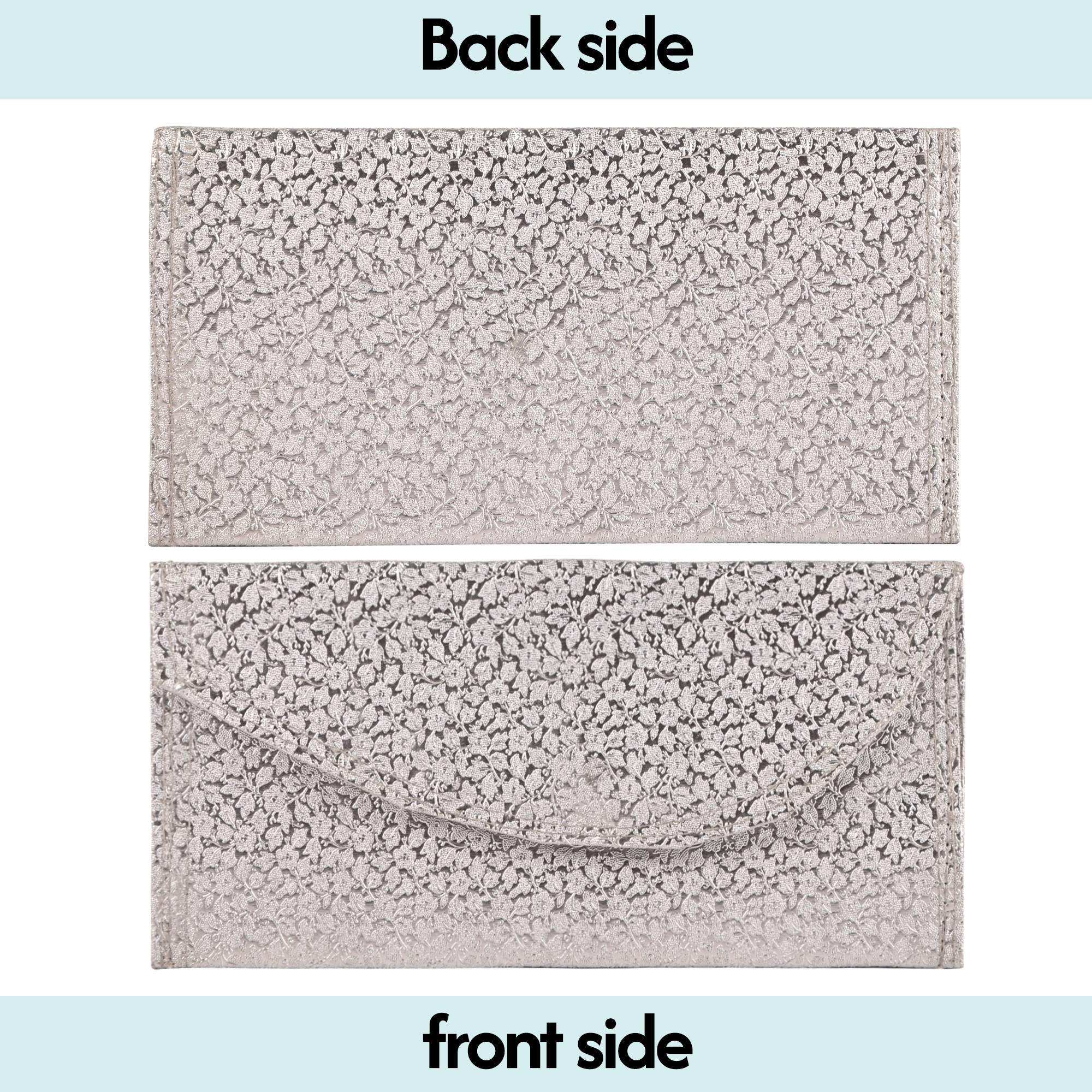 Kuber Industries 2 Pcs Premium Fancy Rexine Shagun Envelope for Gifting Money  Cash Gift Covers  Lifafa for Marriage Wedding Eid Ceremony  Festivals  Haldi  Mehndi Decoration  Silver