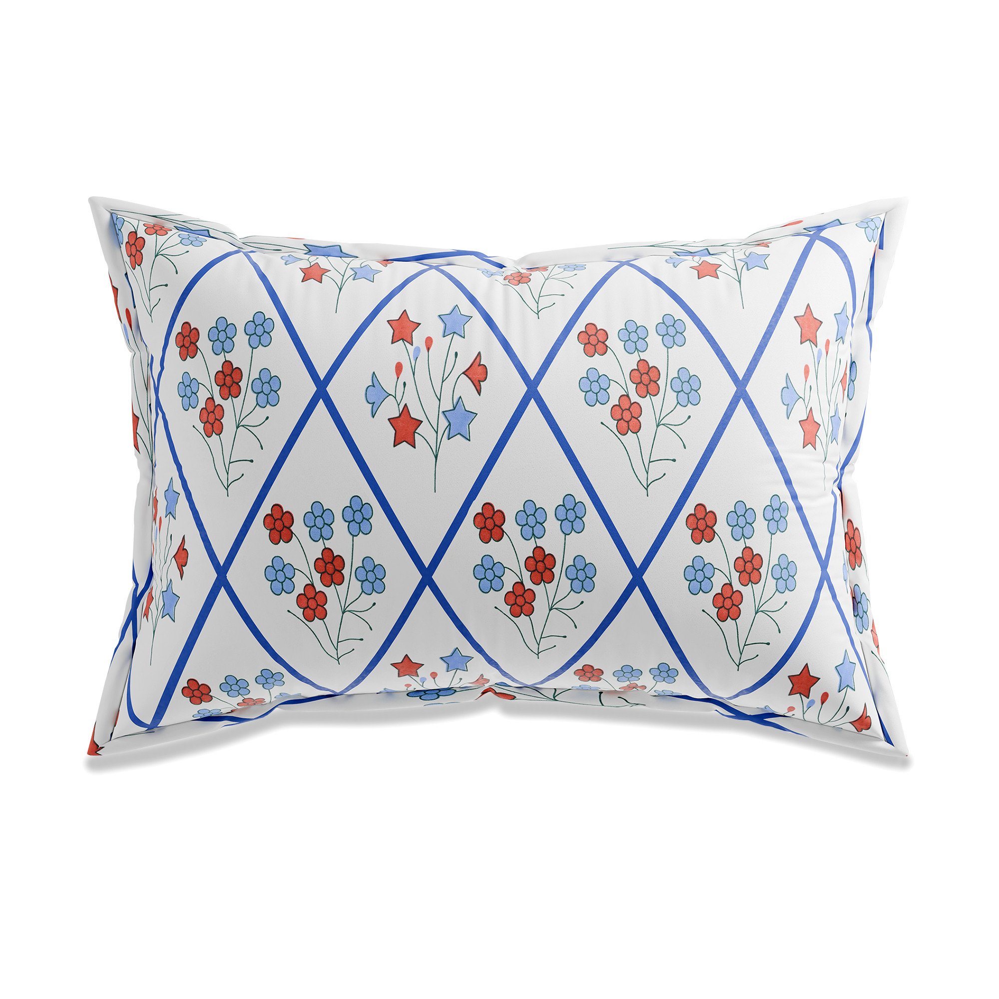 Kuber Industries 2 Pcs Soft Cotton Pillows Cover  20x30 Inches Machine Washable TakiyaPillow Case For Hotel  Restaurant  Breathable Envelope Closure  Flower Katli- White  Blue