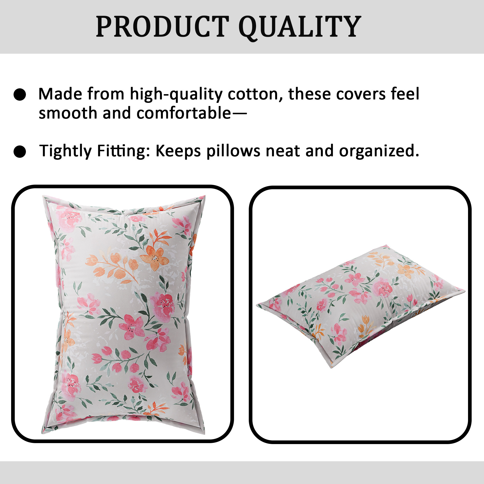 Kuber Industries 2 Pcs Soft Cotton Pillows Cover  20x30 Inches Machine Washable TakiyaPillow Case For Hotel  Restaurant  Breathable Envelope Closure  Leaf Print - Green