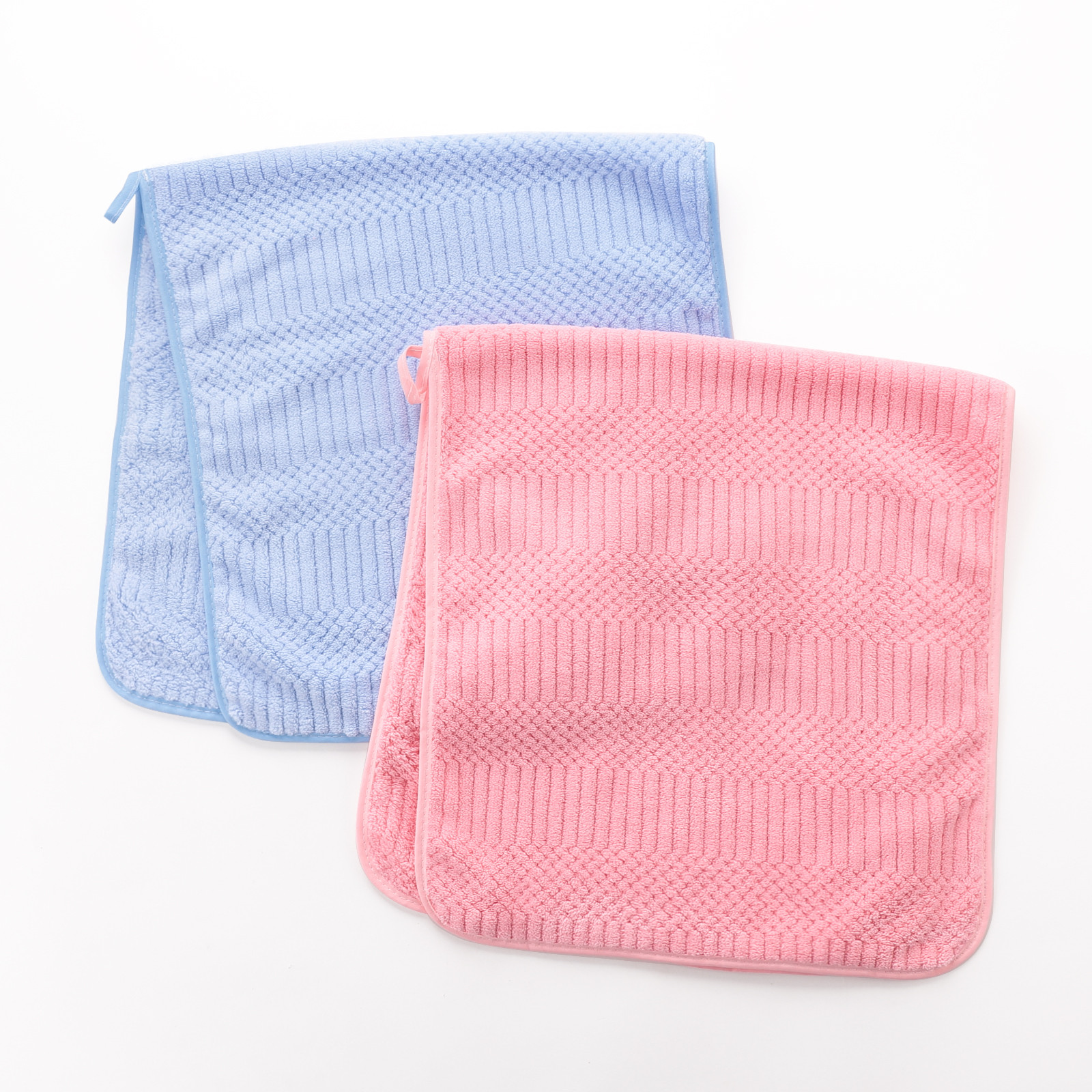 Kuber Industries 2 Piece Hand Towel Set|280 GSM|Gtm & Workout Towels|Super Absorbent & Antibacterial Treatment|Small Size, Travel Friendly  (Blue & Pink)
