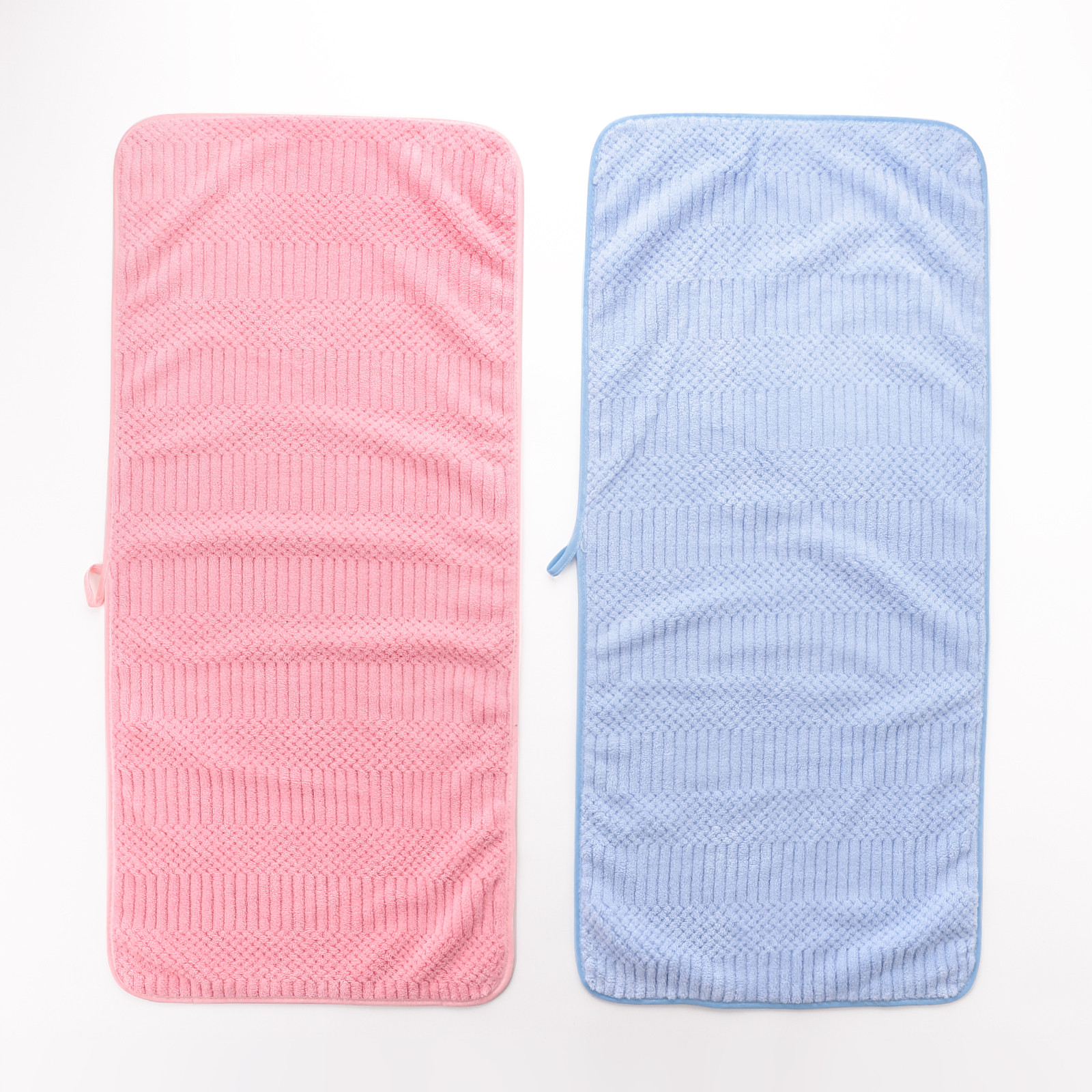 Kuber Industries 2 Piece Hand Towel Set|280 GSM|Gtm & Workout Towels|Super Absorbent & Antibacterial Treatment|Small Size, Travel Friendly  (Blue & Pink)
