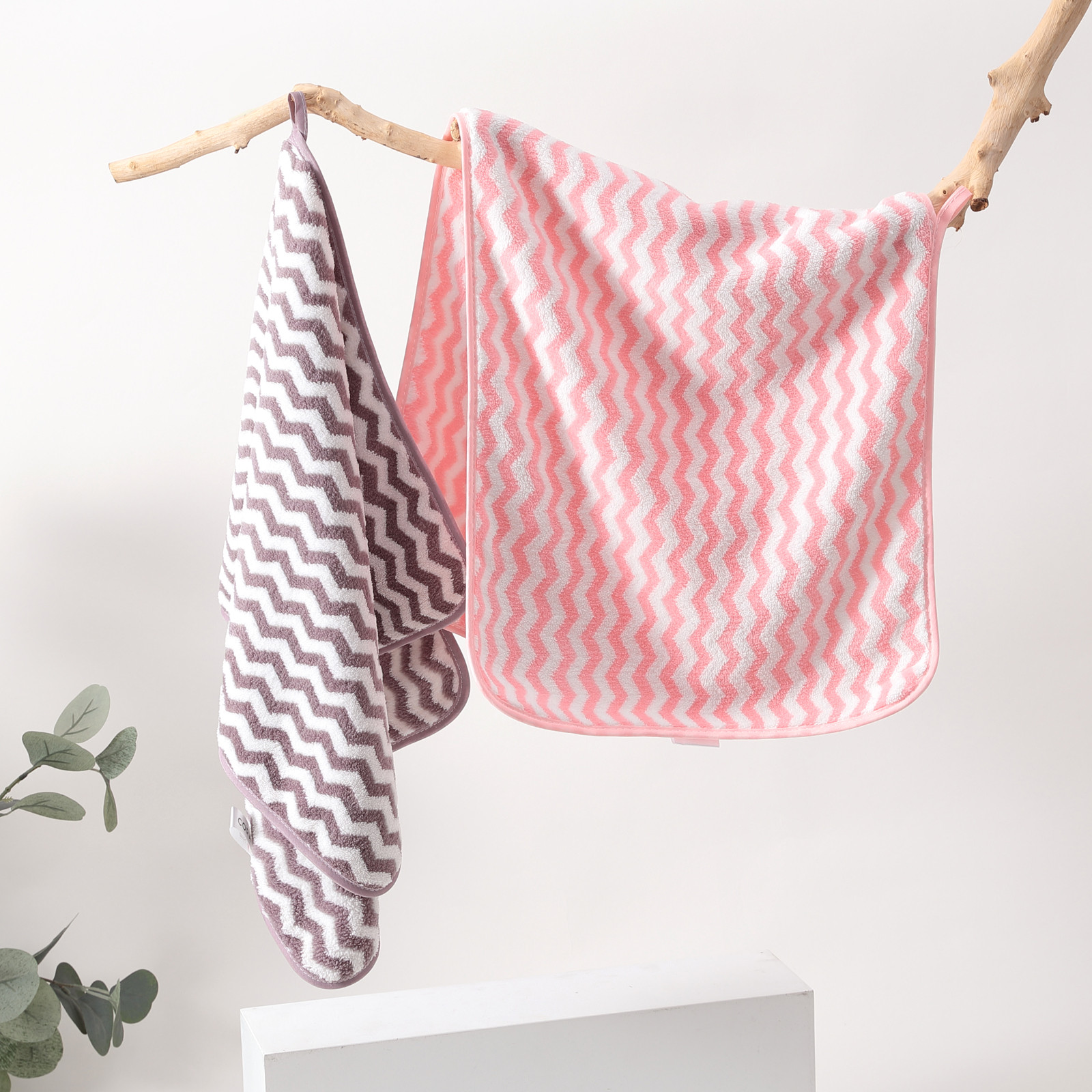 Kuber Industries 2 Piece Hand Towel Set|280 GSM|Gtm & Workout Towels|Super Absorbent & Antibacterial Treatment|Small Size, Travel Friendly  (Pink & Purple)