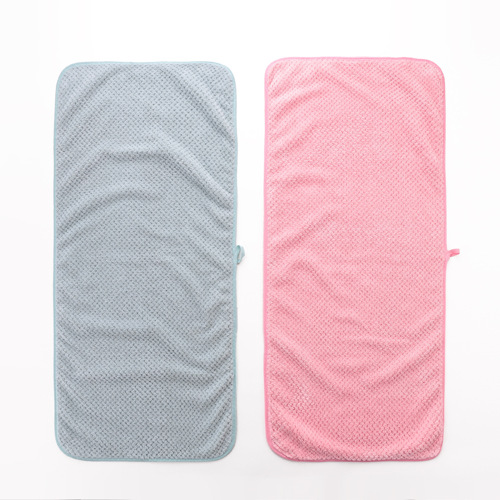 Kuber Industries 2 Piece Hand Towel Set|280 GSM|Gtm & Workout Towels|Super Absorbent & Antibacterial Treatment|Small Size, Travel Friendly  (Green & Pink)