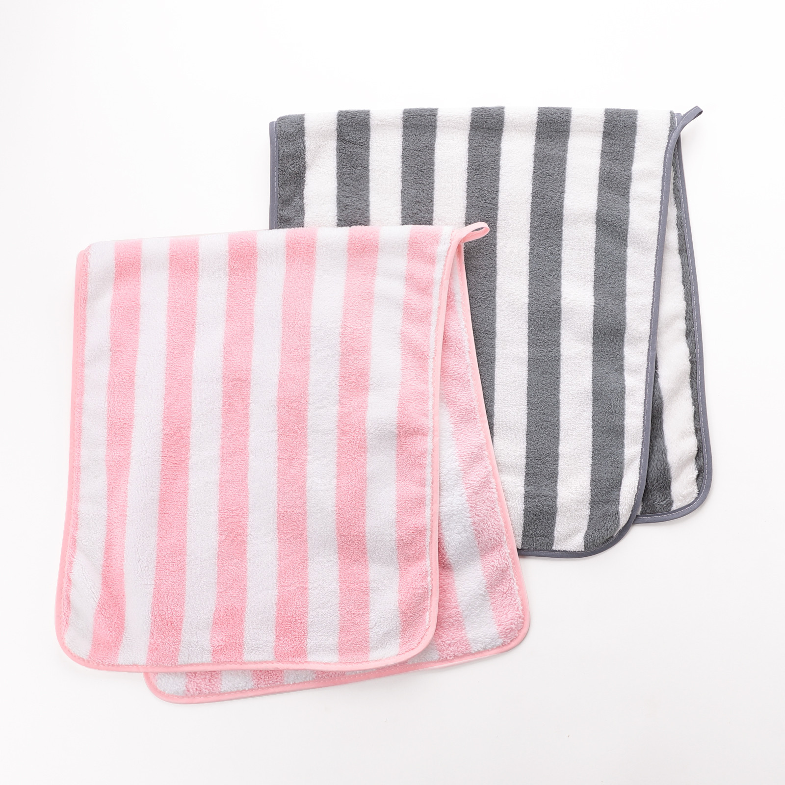 Kuber Industries 2 Piece Hand Towel Set|280 GSM|Gtm & Workout Towels|Super Absorbent & Antibacterial Treatment|Small Size, Travel Friendly  (Grey & Pink)