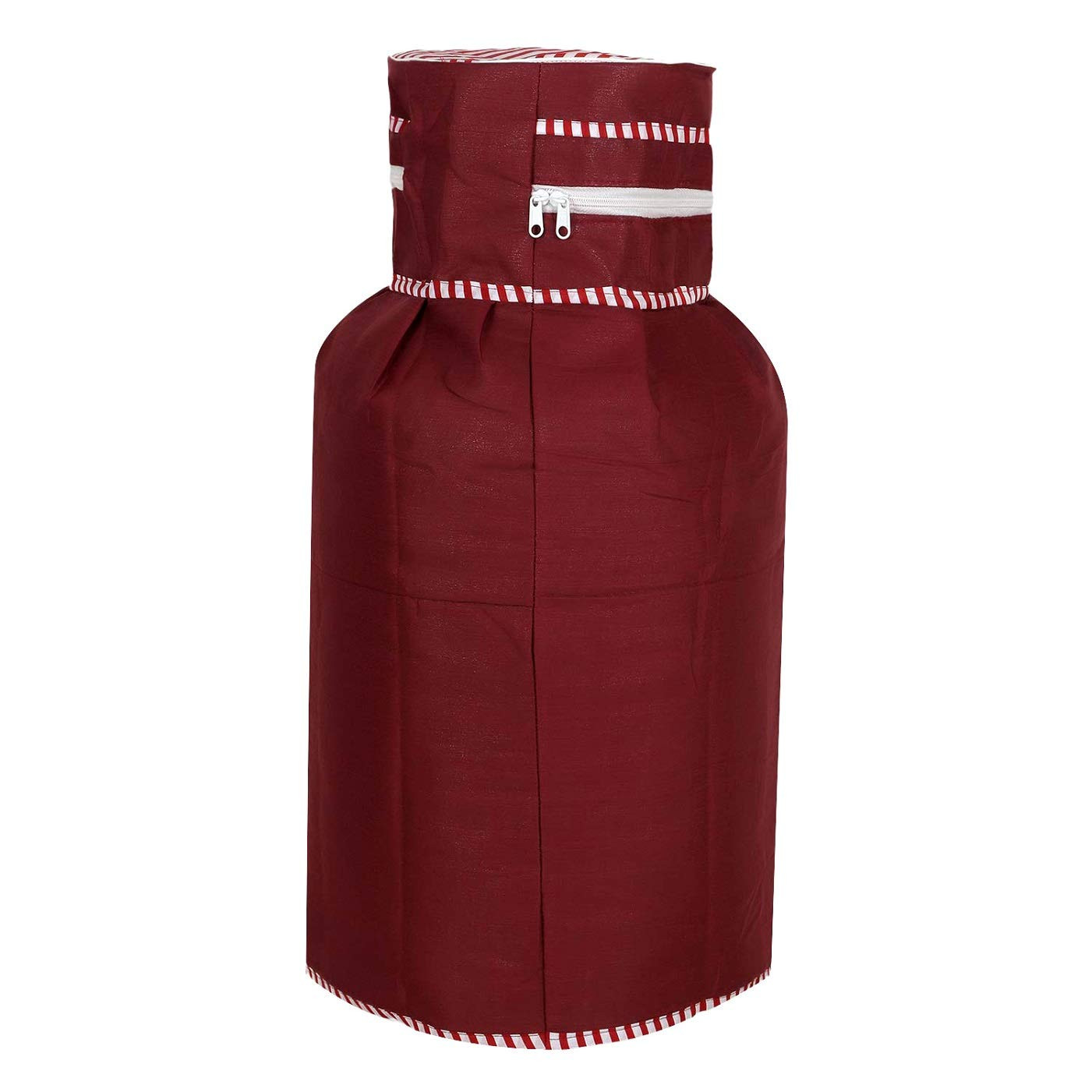 Kuber Industries 2 Pieces Cotton Dust -Water Proof LPG Gas Cylinder Cover (Maroon) - CTKTC040746