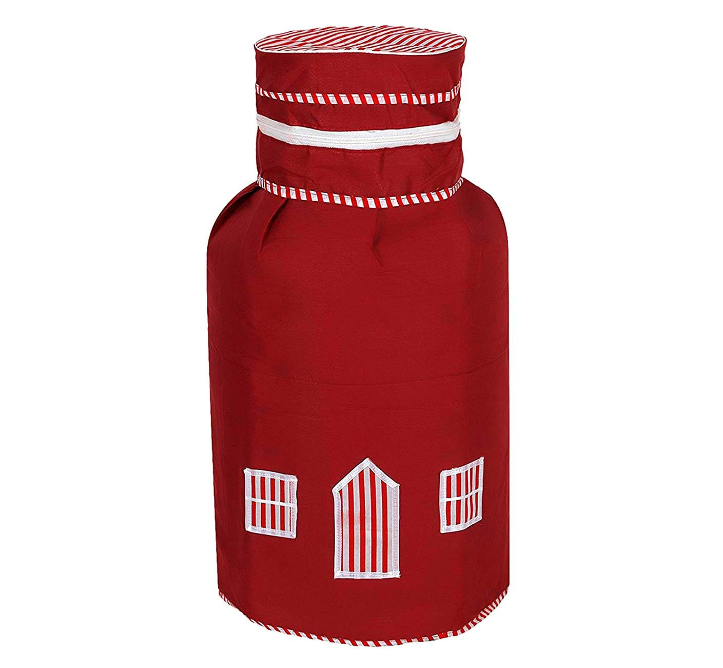 Kuber Industries 2 Pieces Cotton Dust-Water Proof LPG Gas Cylinder Cover (Red & Maroon) - CTKTC40751