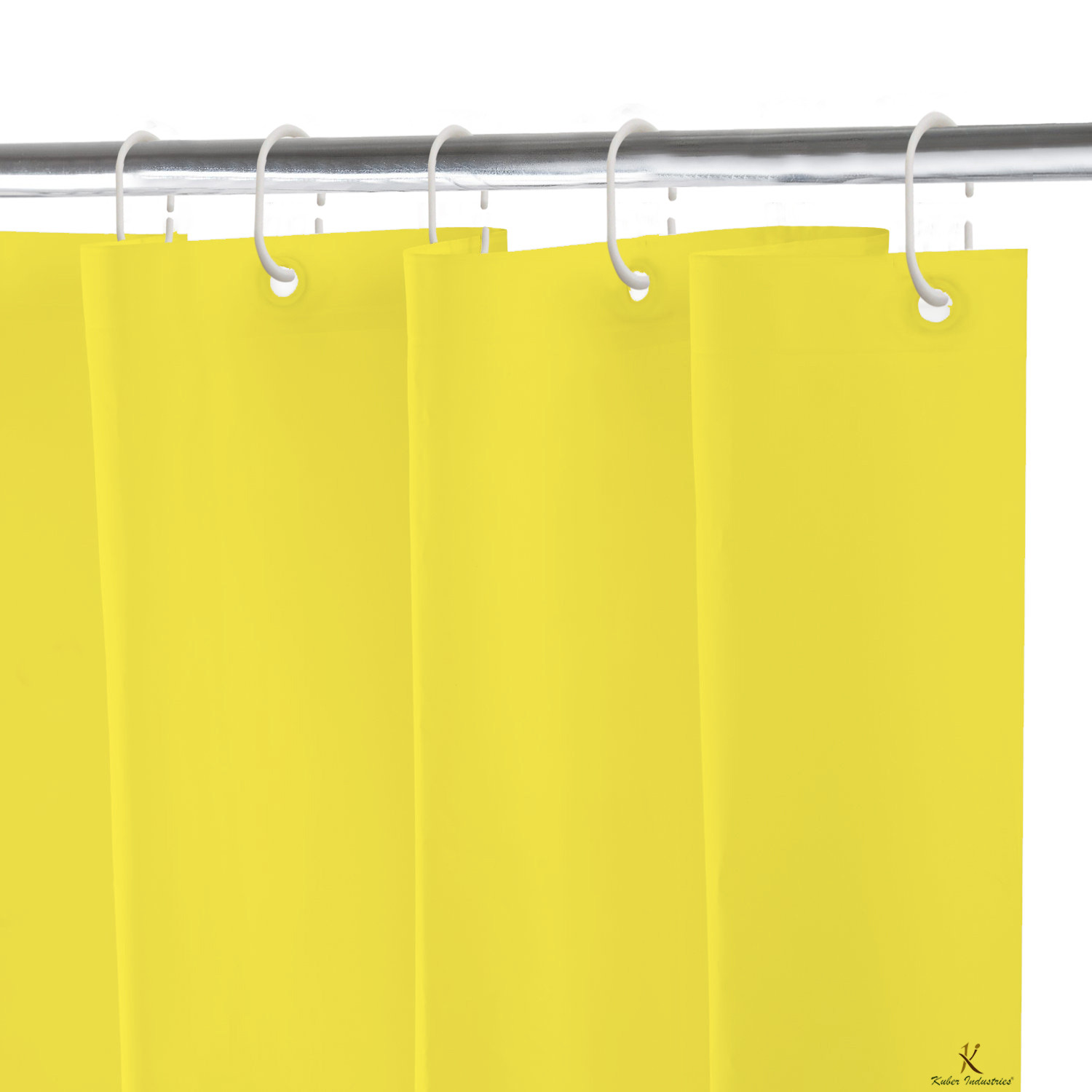 Kuber Industries 2 Pieces PEVA Shower Curtain Liner , Heavy Duty Plastic Shower Curtain With Hooks for Bathroom, Bathtub, 70