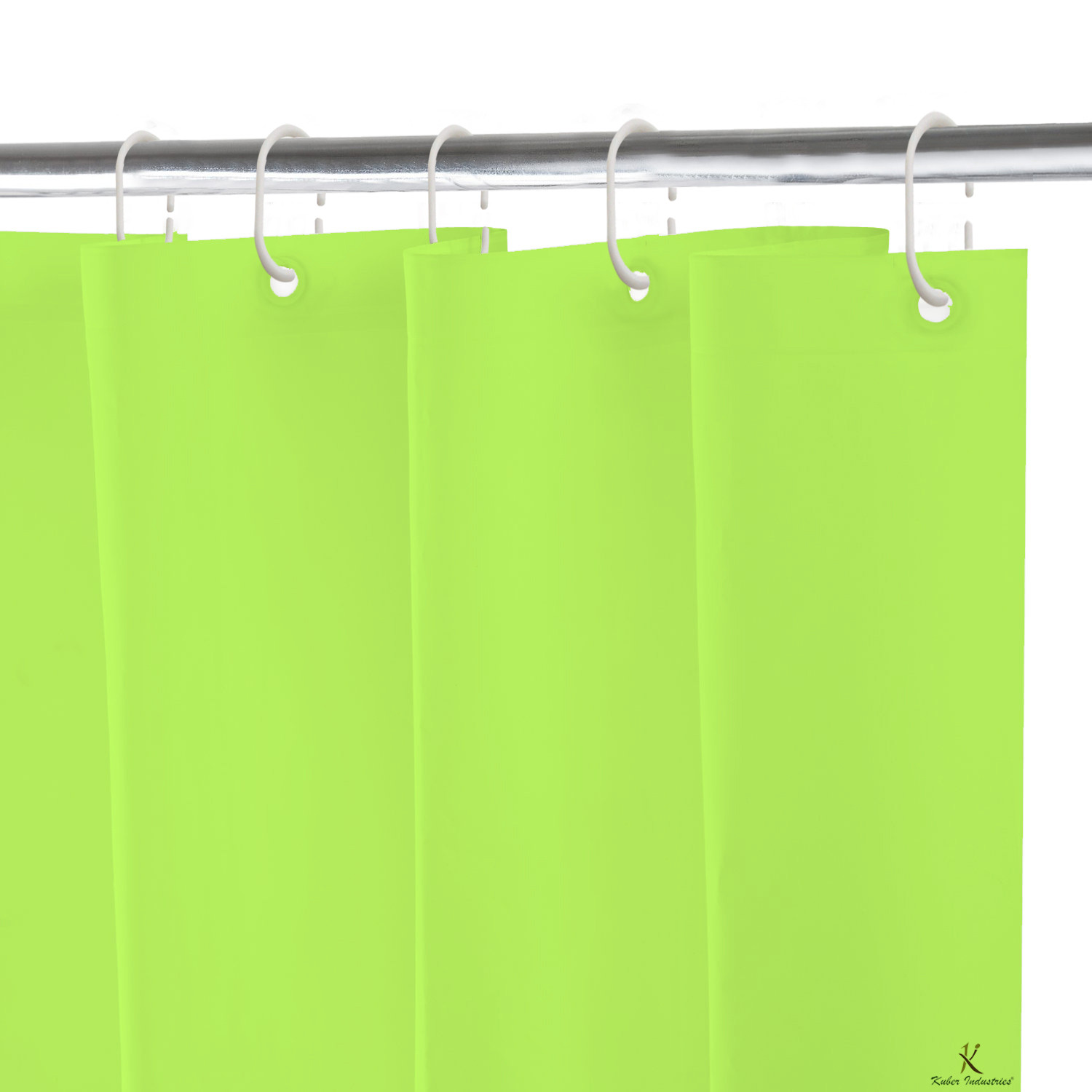 Kuber Industries 2 Pieces PEVA Shower Curtain Liner , Heavy Duty Plastic Shower Curtain With Hooks for Bathroom, Bathtub, 70
