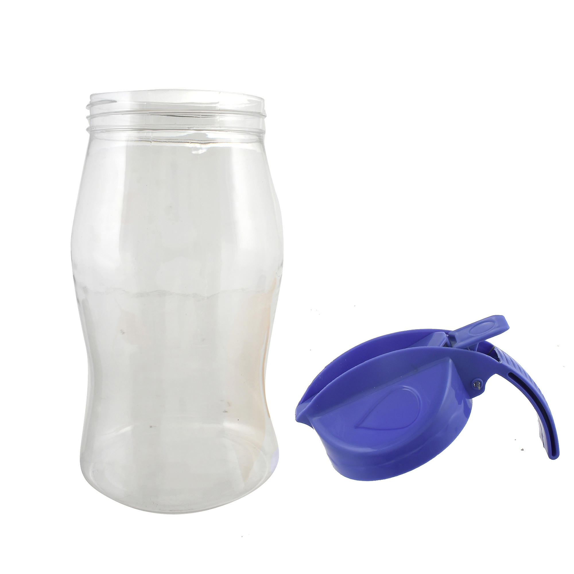 Kuber Industries 2 Pieces Plastic Leakproof Oil Bottle Olive Oil Dispenser for Kitchen Storage Container,1100 Ml (Yellow & Purple)