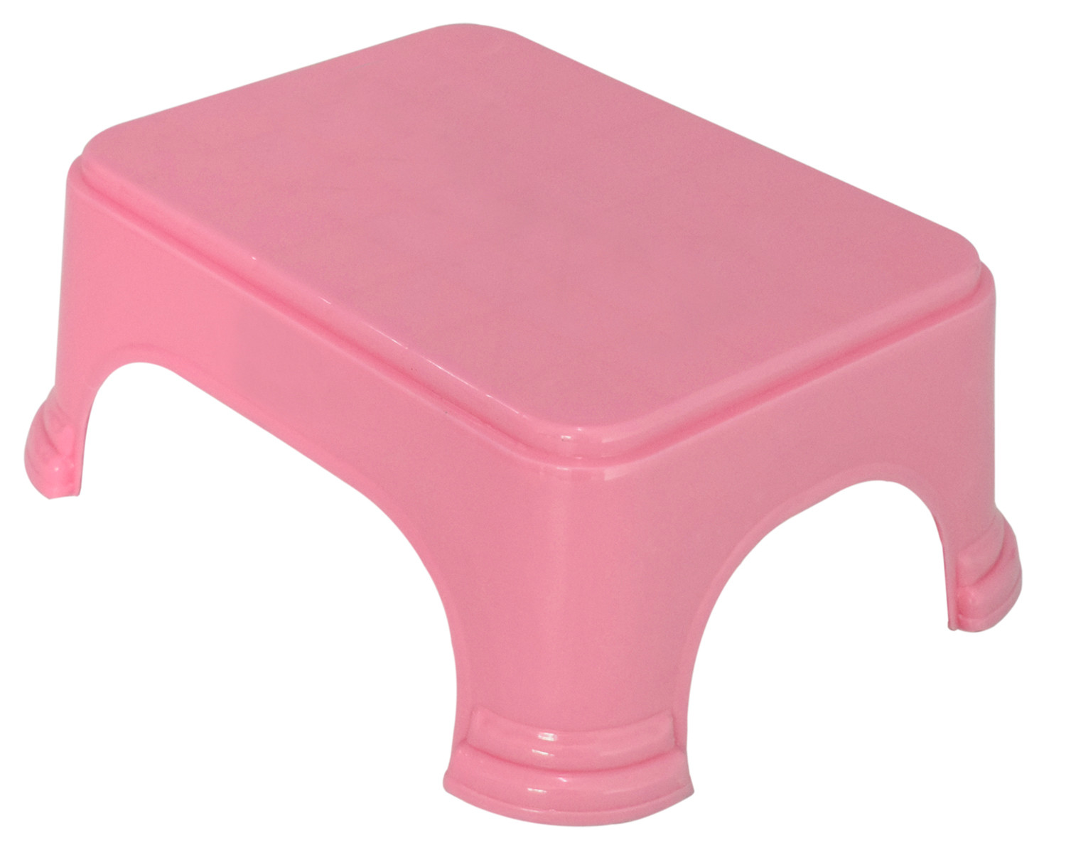 Kuber Industries 2 Pieces Unbreakable Virgin Plastic Multipurpose Bathroom Dustbin & Stool Set (Pink)