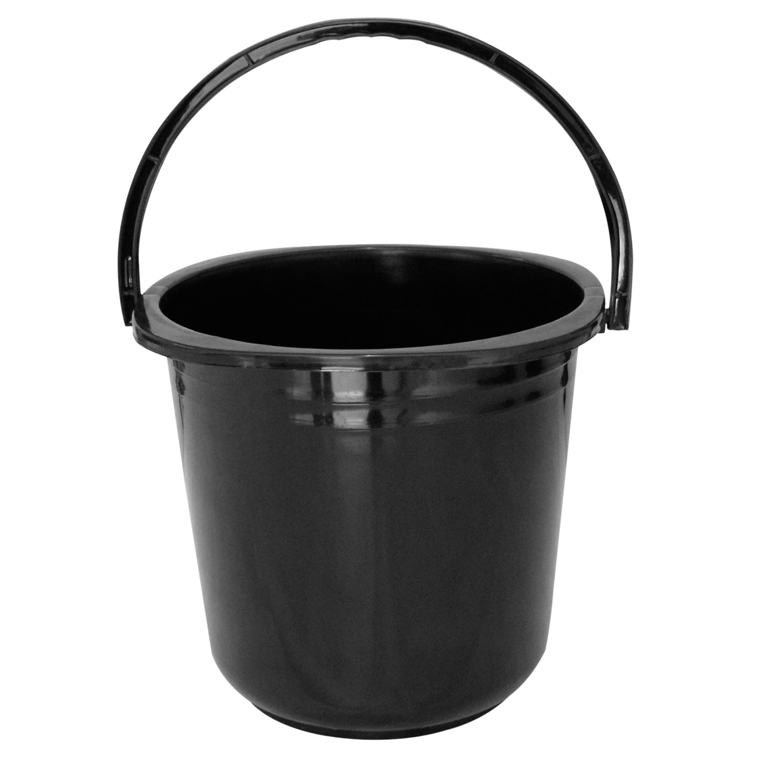 Kuber Industries 2 Pieces Unbreakable Virgin Plastic Multipurpose Bucket & Stool Set (Black)