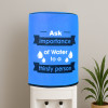 Rexine Water Camper Cover with Water Level indicator | Machine Washable Dispenser Bottle Cover - Ideal for Home, Office & Hospital | Printed - Blue