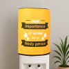 Rexine Water Camper Cover with Water Level indicator | Machine Washable Dispenser Bottle Cover - Ideal for Home, Office & Hospital | Printed - Yellow
