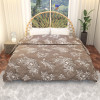 220 GSM Microfiber Reversible Fluffy AC Comforter Double Bed | All Weather Warm & Soft Quilt | Beautifully Crafted Razai/Duvet & Kambal for Winters | Floral - Peanut Brown