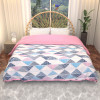 220 GSM Reversible AC Comforter for Double Bed | All Weather Warm &amp; Soft Microfiber Quilt | Beautifully Crafted Razai, Duvet &amp; Kambal for Home | Zig-zag-White