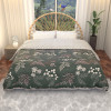 220 GSM Reversible AC Comforter for Double Bed | All Weather Warm &amp; Soft Microfiber Quilt | Beautifully Crafted Razai, Duvet &amp; Kambal for Home | Leaf Print-White