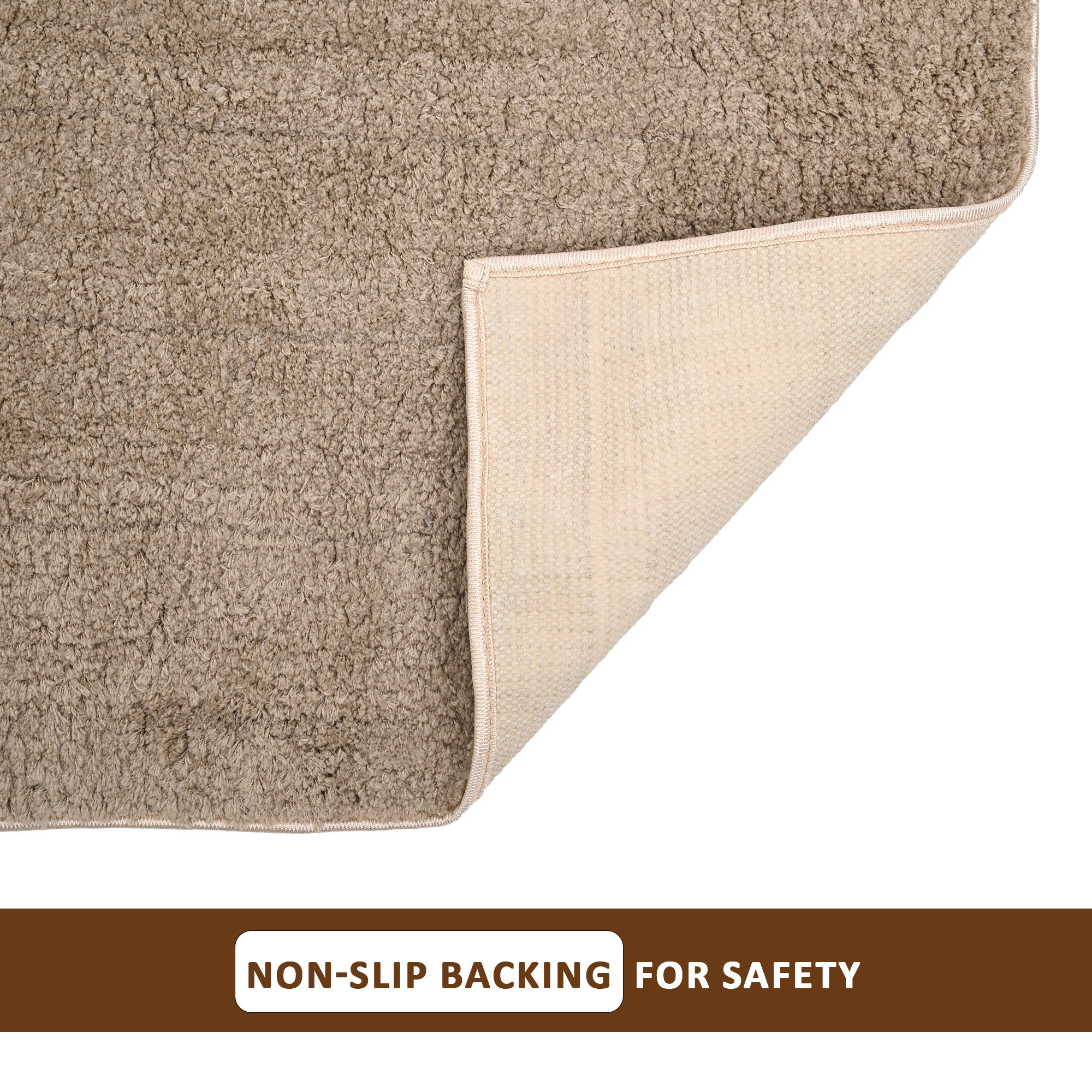 Kuber Industries 22x55 Inch Super Soft Runner for Bedroom  Living Room  Durable Bedside Carpet  Kitchen Runner for Floor  Foldable Rugs  Mat for Home  Cream