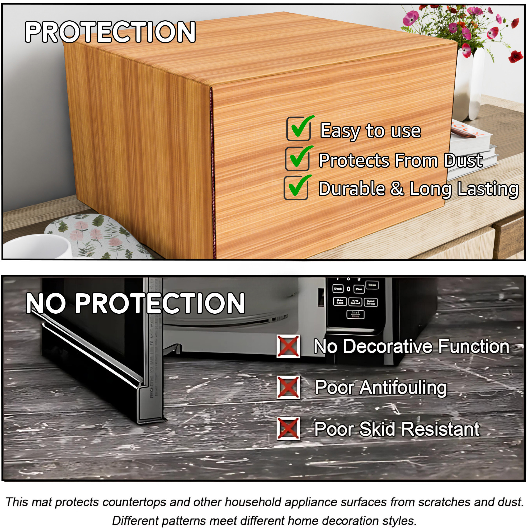 Kuber Industries 23 Ltr Dustproof Full Microwave Cover  Otg Oven Accessories for Durable  Dustroof Kitchen Decor  Golden Linings