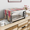 23 Ltr Dustproof Full Microwave Cover with Zip | Convection OTG Oven &amp; Accessories Kitchen Decor | Barik Print - Multicolor