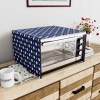 23 Ltr Dustproof Full Microwave Cover with Zip | Convection OTG Oven &amp; Accessories Kitchen Decor | Polka Dots - White &amp; Dark Blue