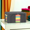 24 Liter Clothes Storage Box | Wardrobe Organizer | Parachute Steel Frame Drawer Organizer | Waterproof Underbed Storage Bag | Storage Box for Blankets | Dot Print | Black