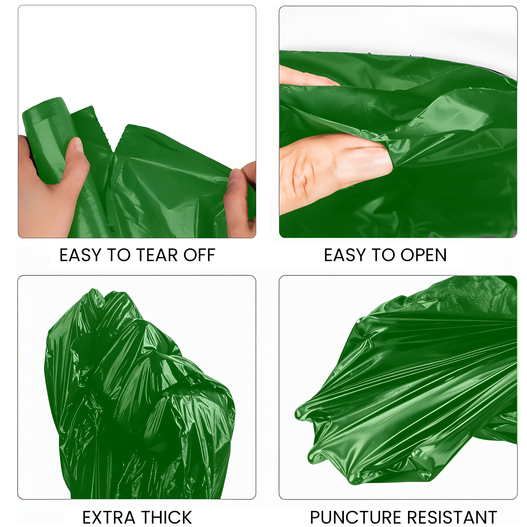 Kuber Industries 24x32 Inches Premium Garbage Bags for Dustbin  Dustbin BagTrash Bag For Dry  Wet waste  Odour Free Green Dustbin Bag for Home Office Hotels Hospitals
