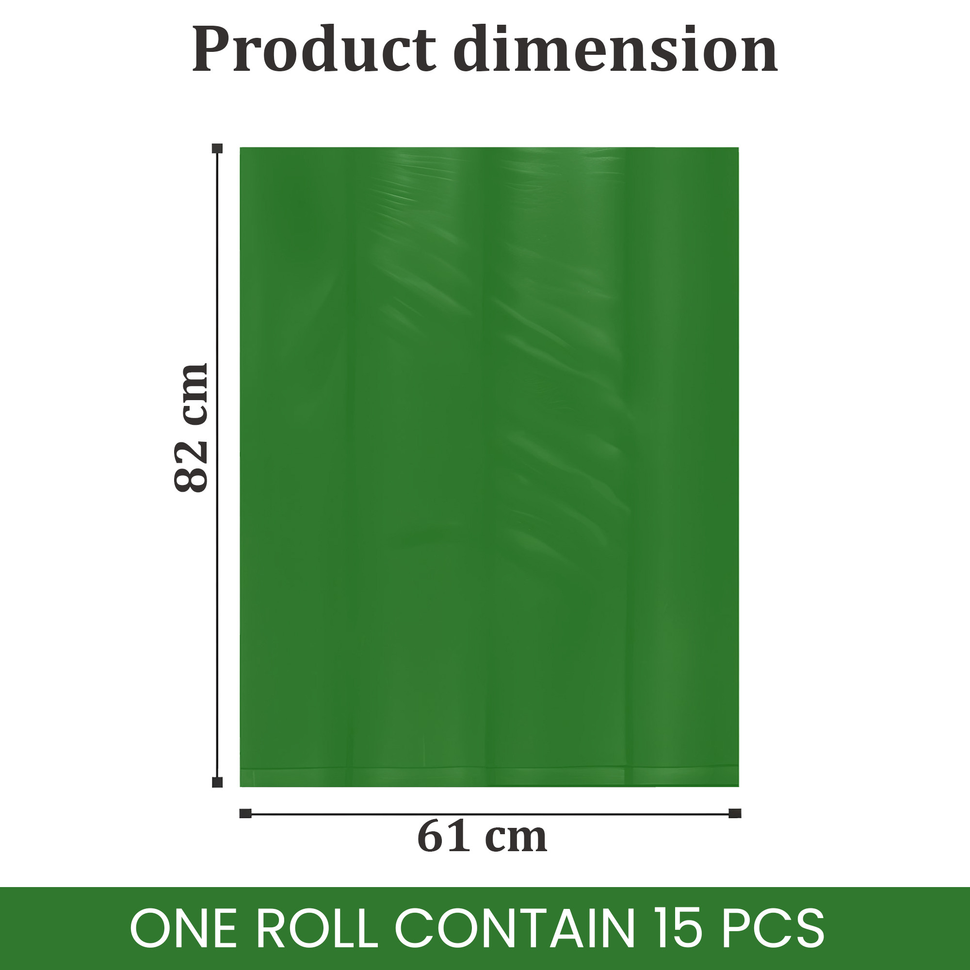 Kuber Industries 24x32 Inches Premium Garbage Bags for Dustbin  Dustbin BagTrash Bag For Dry  Wet waste  Odour Free Green Dustbin Bag for Home Office Hotels Hospitals