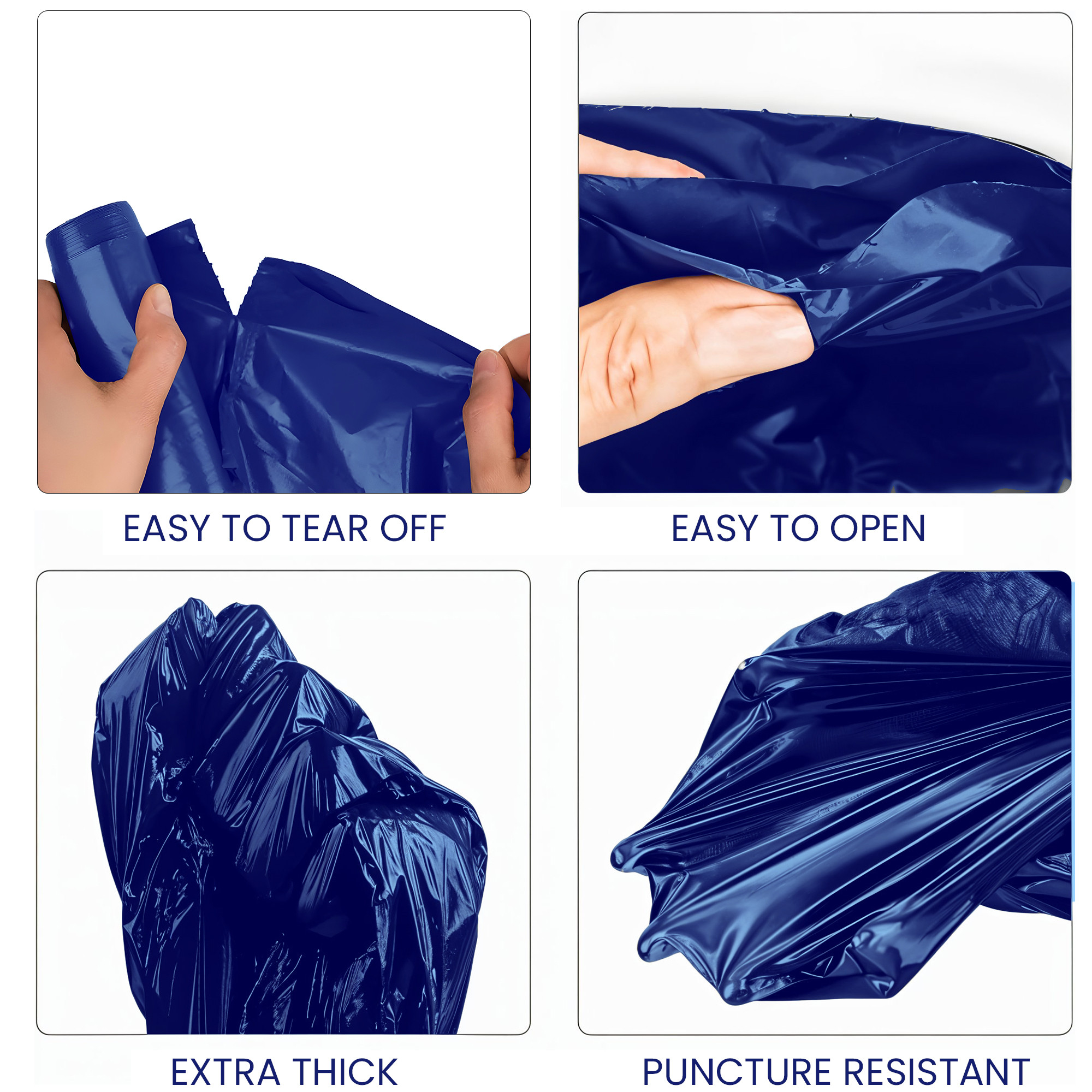 Kuber Industries 24x32 Inches Premium Garbage Bags for Dustbin  Dustbin BagTrash Bag For Dry  Wet waste  Odour Free Blue Dustbin Bag for Home Office Hotels Hospitals