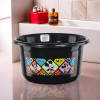 25 Ltr Bath Tub Plastic For Home, Washroom & Kitchen | Disney Check | Lightweight & Multipurpose Washing Tub - Suitable For Laundry And Cleaning | Black