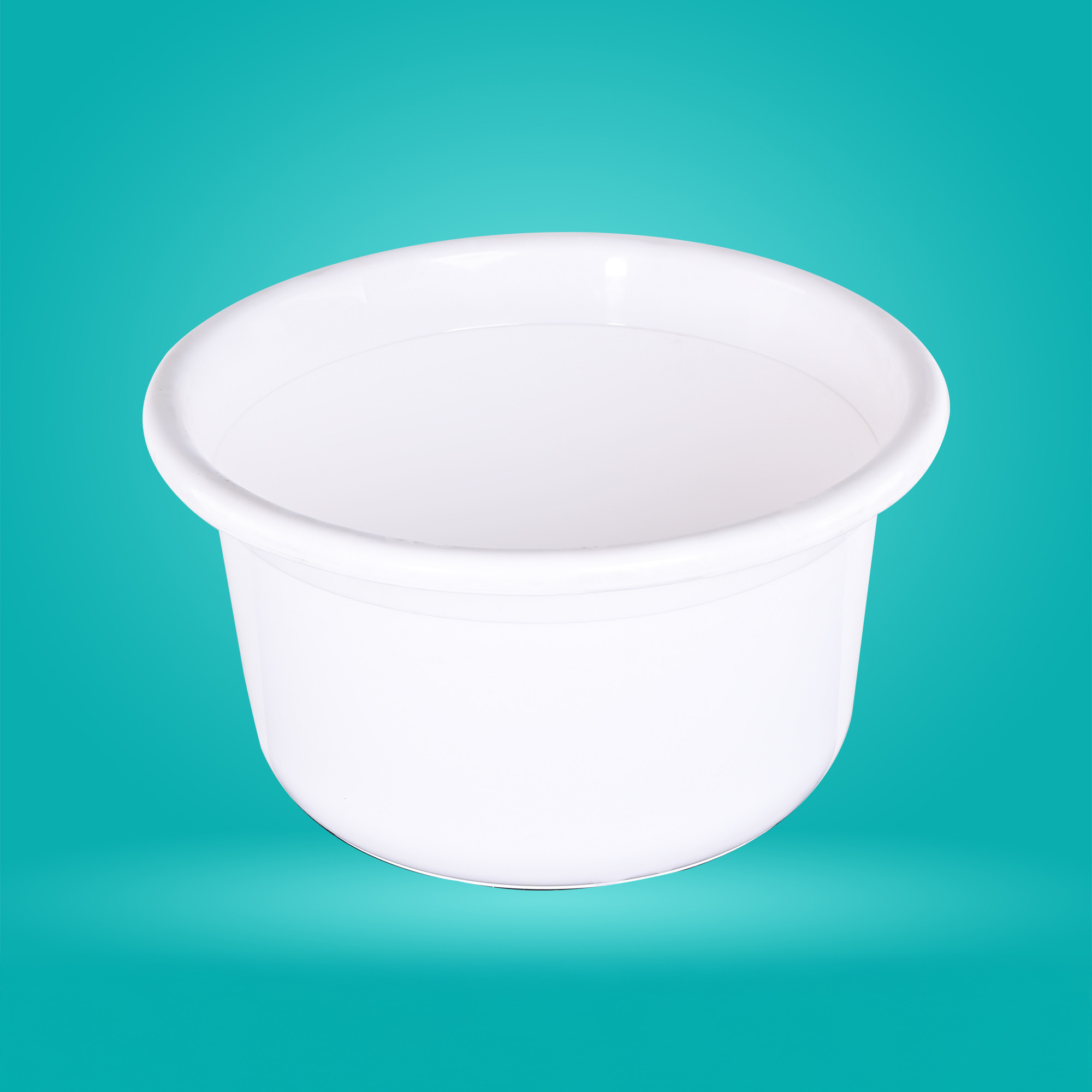 Kuber Industries 25 Ltr Bath Tub Plastic For Home Washroom  Kitchen  Lightweight  Multipurpose Washing Tub - Suitable For Laundry And Cleaning  White