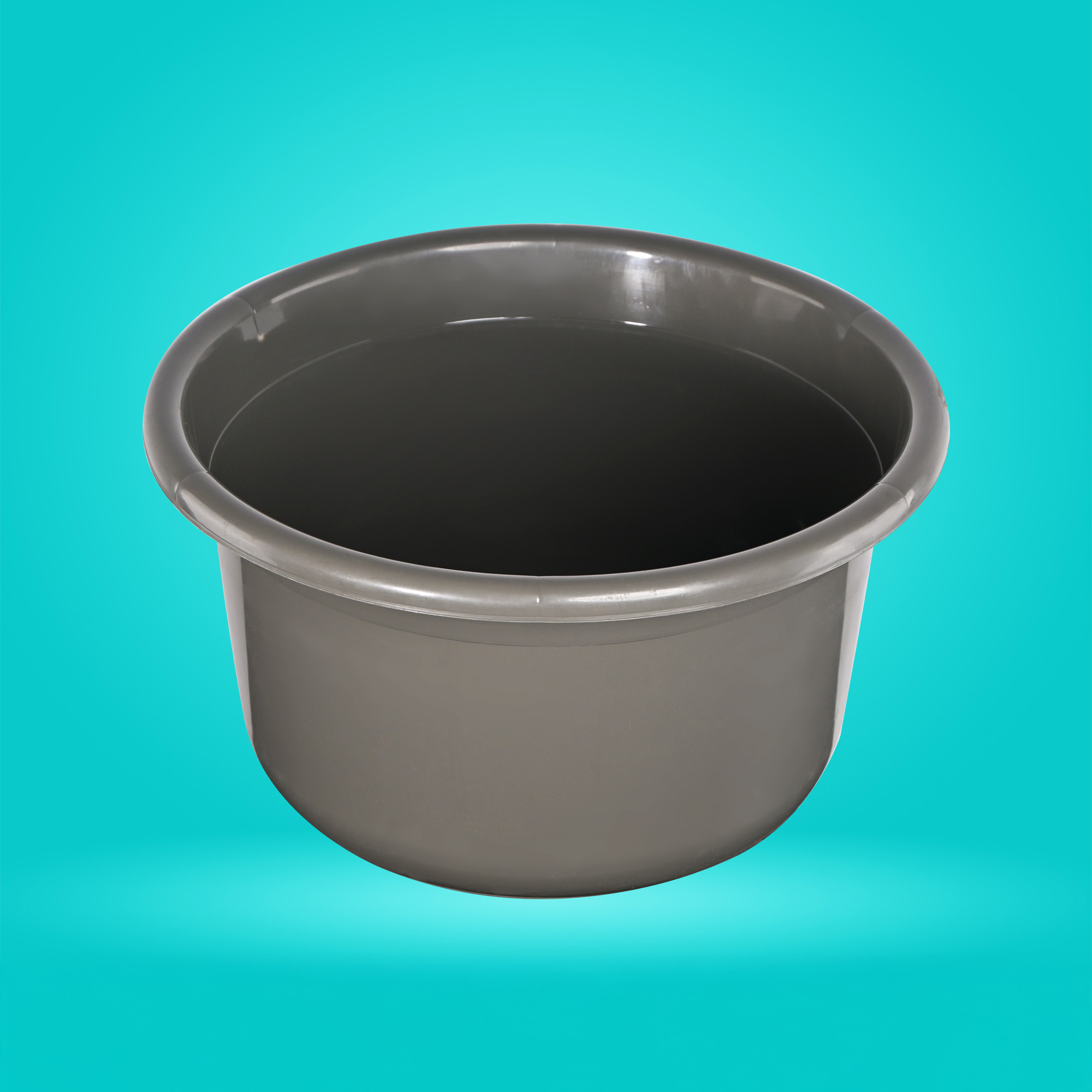 Kuber Industries 25 Ltr Bath Tub Plastic For Home Washroom  Kitchen  Lightweight  Multipurpose Washing Tub - Suitable For Laundry And Cleaning  Grey