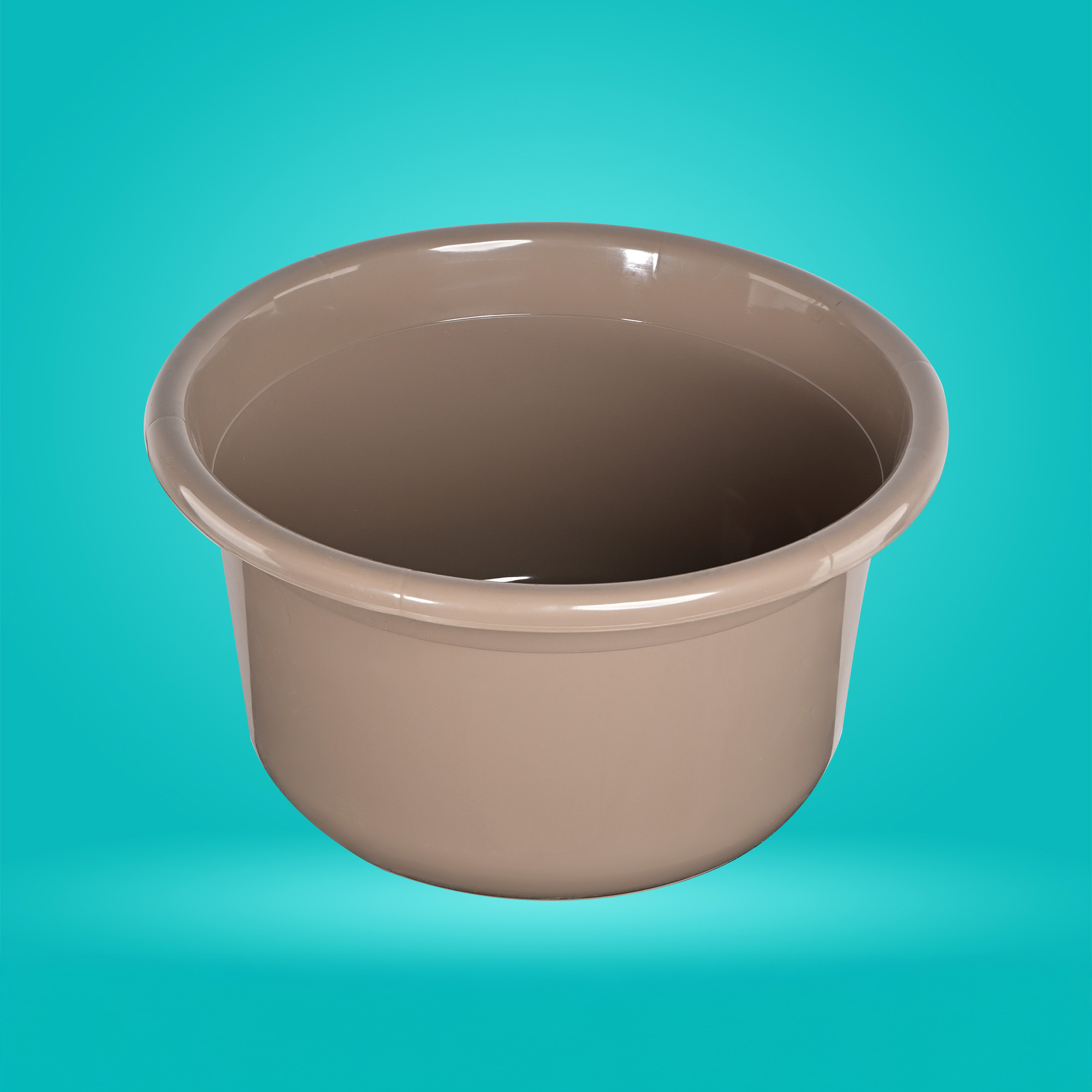 Kuber Industries 25 Ltr Bath Tub Plastic For Home Washroom  Kitchen  Lightweight  Multipurpose Washing Tub - Suitable For Laundry And Cleaning  Brown