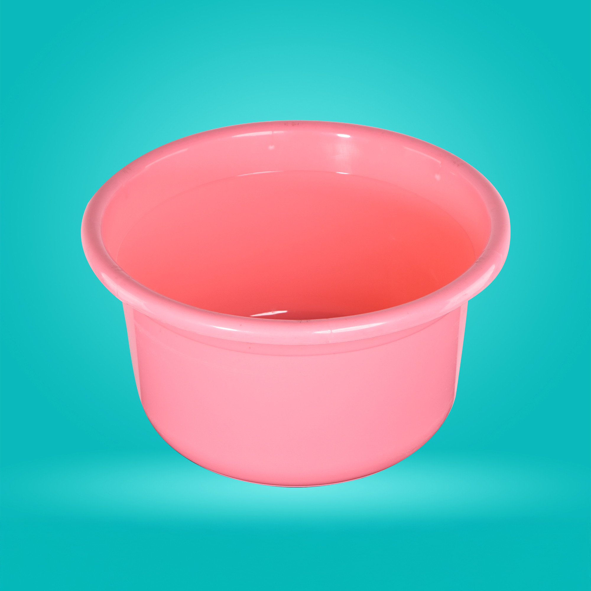 Kuber Industries 25 Ltr Bath Tub Plastic For Home Washroom  Kitchen  Lightweight  Multipurpose Washing Tub - Suitable For Laundry And Cleaning  Pink