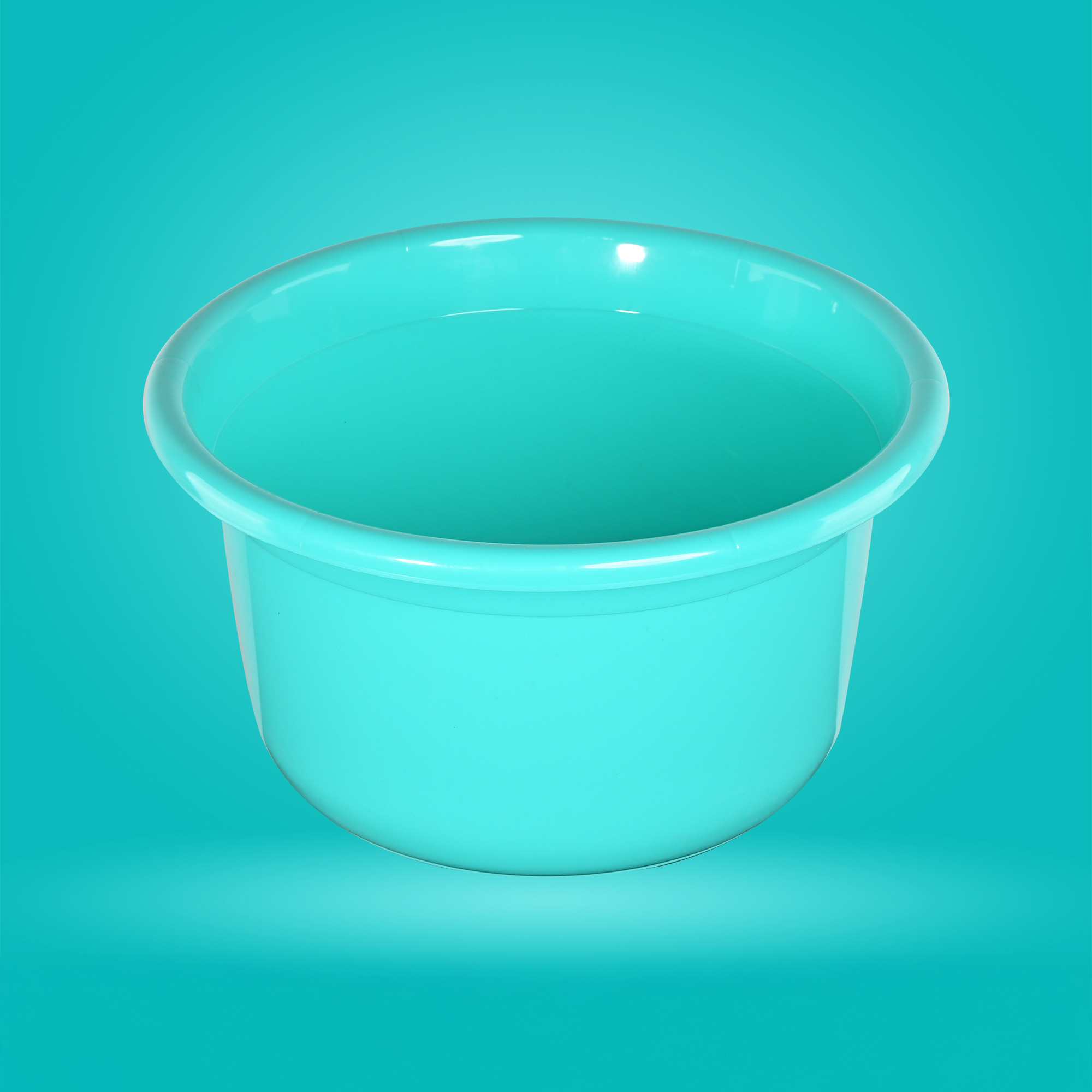 Kuber Industries 25 Ltr Bath Tub Plastic For Home Washroom  Kitchen  Lightweight  Multipurpose Washing Tub - Suitable For Laundry And Cleaning  Green