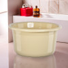 25 Ltr Bath Tub Plastic For Home, Washroom & Kitchen | Lightweight & Multipurpose Washing Tub - Suitable For Laundry And Cleaning | Beige