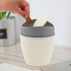 2.5 Ltr Plastic Mini Dustbin for Study Table/Bedroom/Bathroom with Swing Lid | Portable Small Dustbin for Kitchen Sink | Table Top Office Desk Trash Can Waste Bin | White