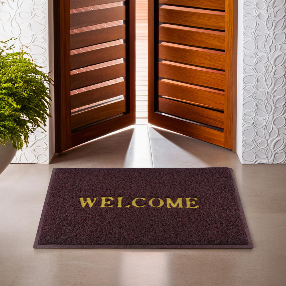 Image of 2x3 ft Rubber Doormats for Main Door Entrance & Balcony | Large Size Weather-Resistant Floor Mats for Home & Hotels | Ideal for Indoor & Outdoor Use | Maroon