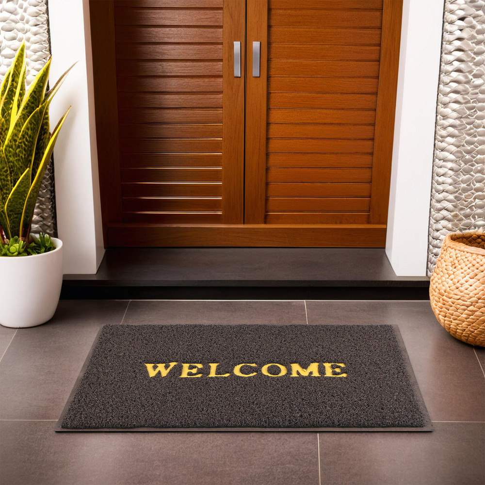 Image of 2x3 ft Rubber Doormats for Main Door Entrance & Balcony | Large Size Weather-Resistant Floor Mats for Home & Hotels | Ideal for Indoor & Outdoor Use | Brown