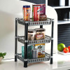 3-Layer Multipurpose Kitchen Organizer/Storage Rack | Onion Stand For Kitchen | Vessels & Vegetable Organiser | Silver