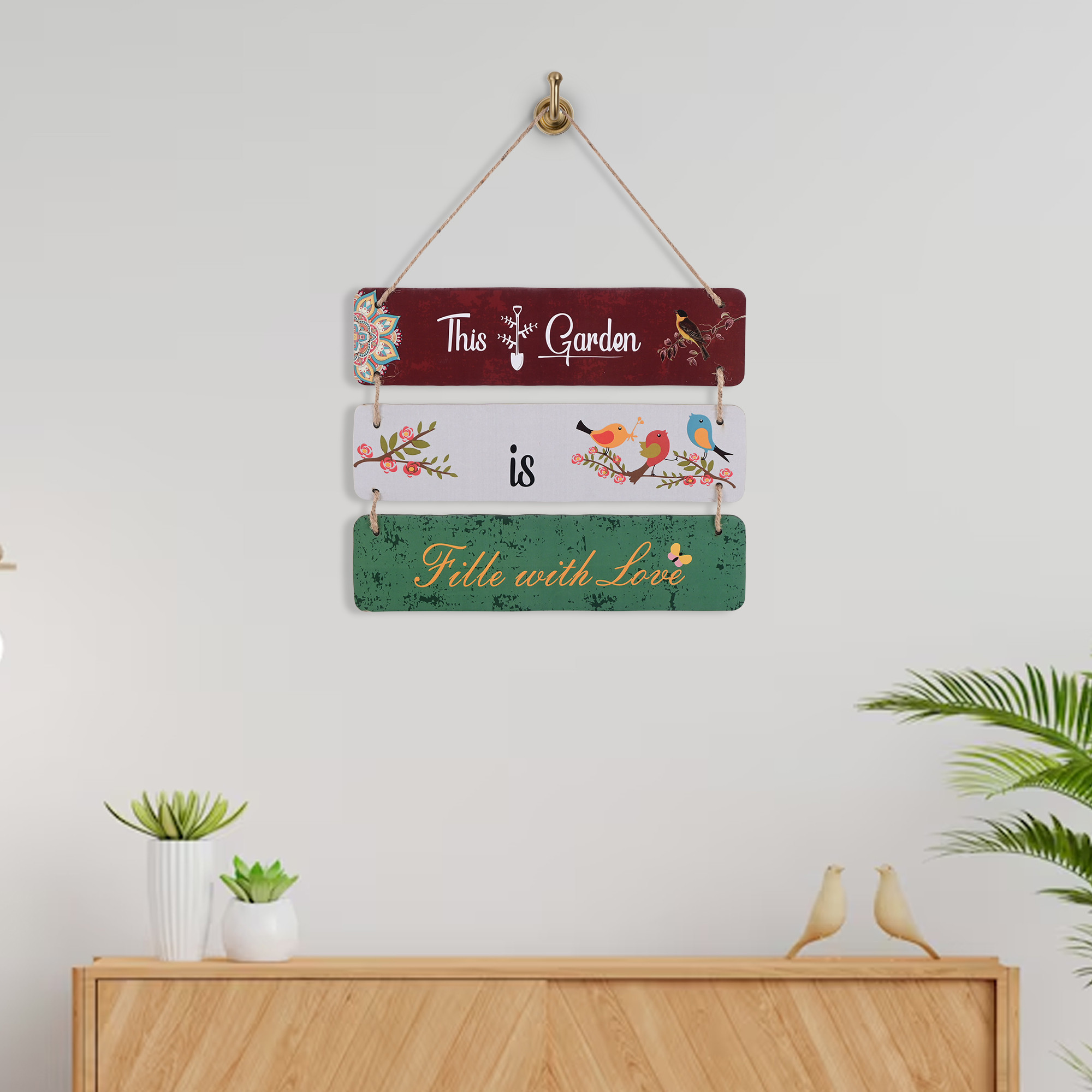 Kuber Industries 3 Layered Wooden Inspirational Quotes Wall Hanging Decoration for Living Room Bedroom  Office  Wall Art Home Decor Items for Hall Entry Door  Staircase   Multicolor