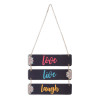 3 Layered Wooden Inspirational Quotes Wall Hanging Decoration for Living Room, Bedroom &amp; Office | Wall Art Home Decor Items for Hall, Entry Door &amp; Staircase | Love - Black