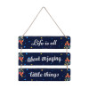 3 Layered Wooden Inspirational Quotes Wall Hanging Decoration for Living Room, Bedroom &amp; Office | Wall Art Home Decor Items for Hall, Entry Door &amp; Staircase | Blue