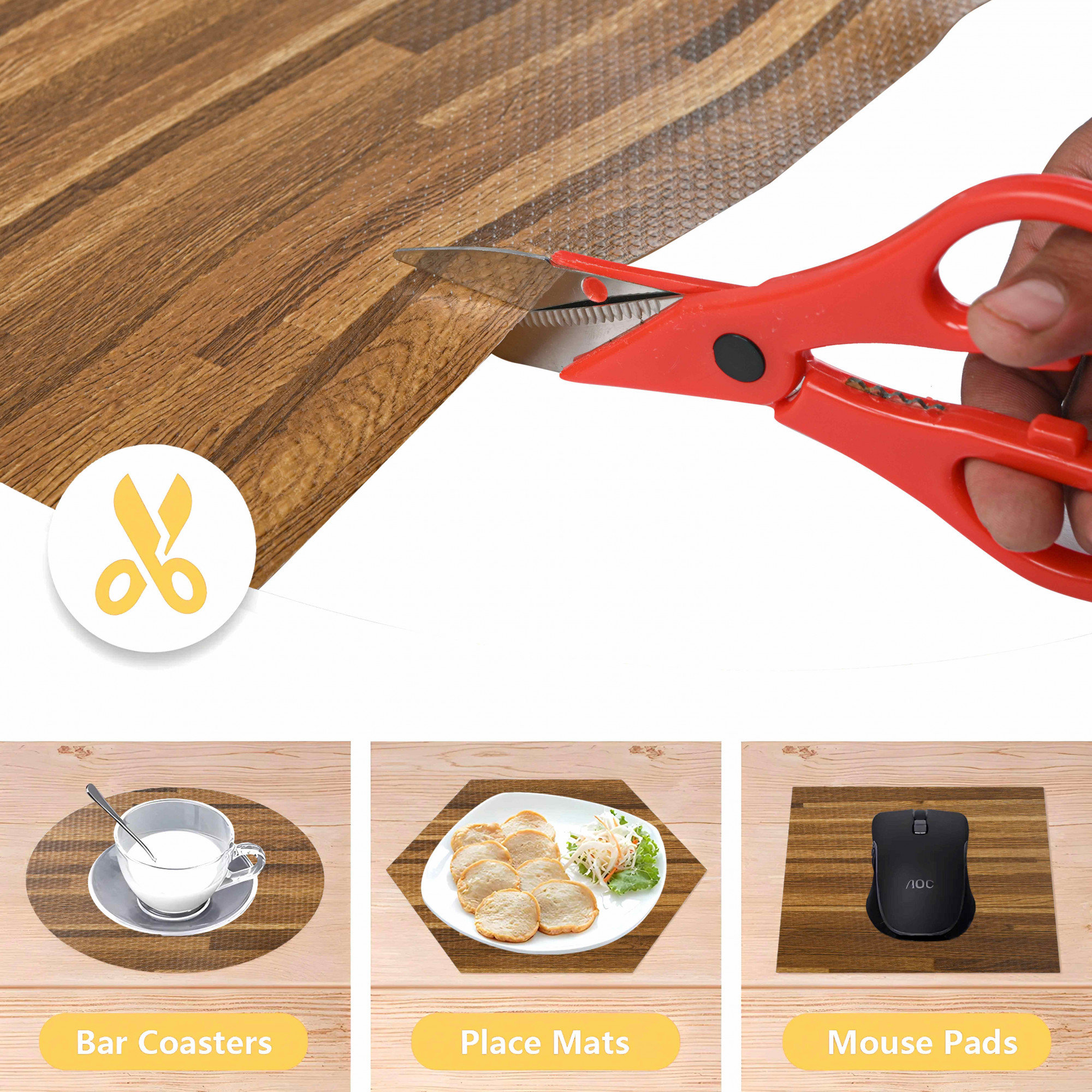 Kuber Industries 3 Meter EVA Anti Slip Kitchen Shelf Mats Roll  Shelf Liners for Kitchen Shelves  Fridge  Multipurpose Cupboard Sheets for Wardrobes  Drawers  Wooden S1 - Brown