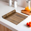 3 Meter EVA Anti Slip Kitchen Shelf Mats Roll | Shelf Liners for Kitchen Shelves &amp; Fridge | Multipurpose Cupboard Sheets for Wardrobes &amp; Drawers | Wooden S1 - Brown