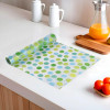 3 Meter EVA Anti Slip Kitchen Shelf Mats Roll | Shelf Liners for Kitchen Shelves &amp; Fridge | Multipurpose Cupboard Sheets for Wardrobes &amp; Drawers | Dot S2 - Green &amp; Blue